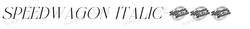 Speedwagon Italic字体转换 Speedwagon Italic字体转换